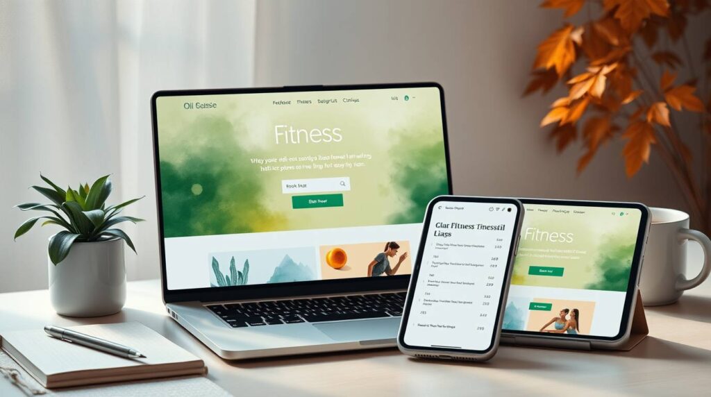 Fitness Website on Multiple Devices