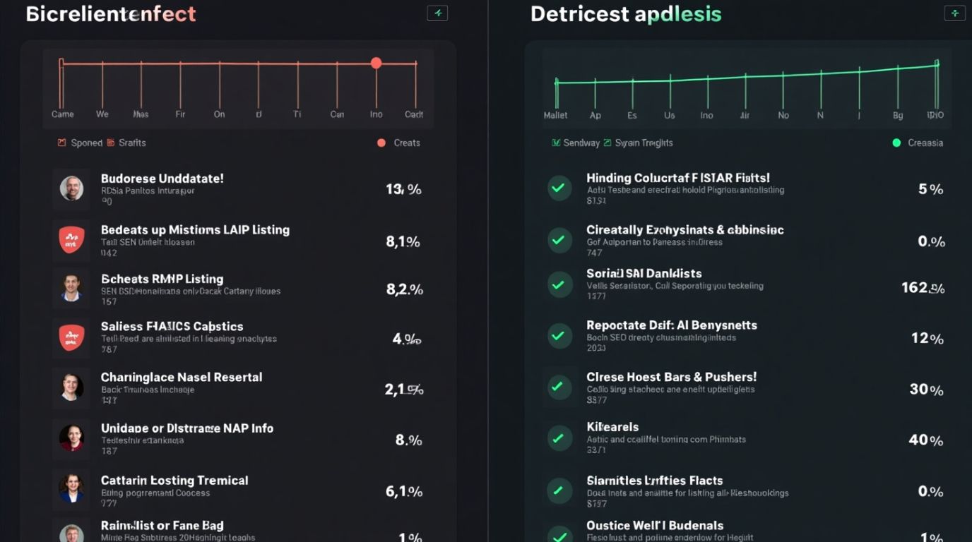 Infographic showing before-and-after results of citation cleanup
